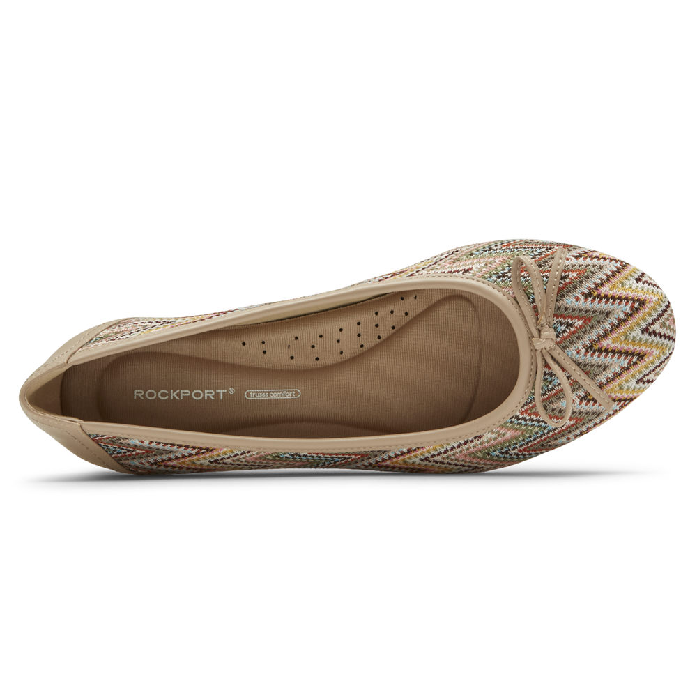 Rockport Flats Sko Dame Multicolor - Reagan Bow - VNCG34507